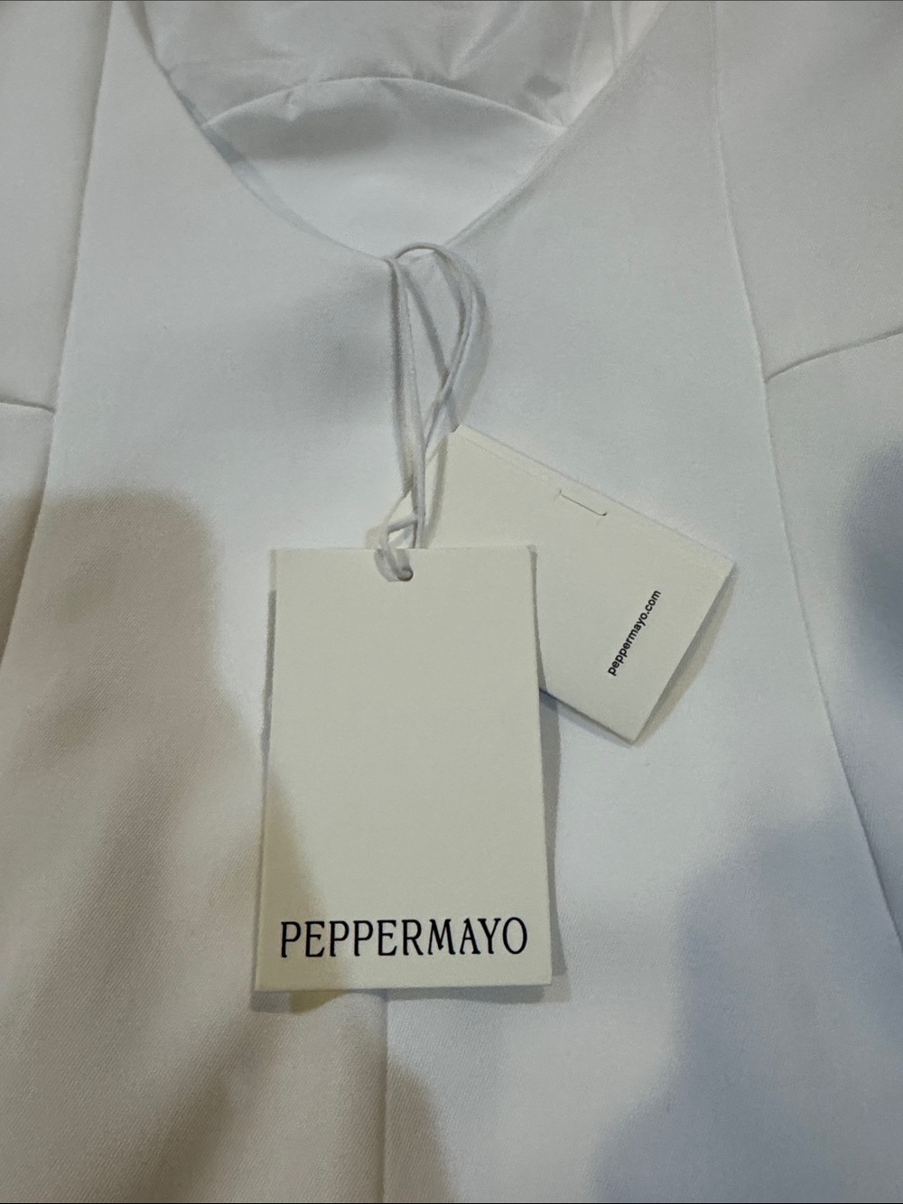 Peppermayo White Sleeveless Lower Back Mini Dress NWT Never worn - Picture 3 of 11